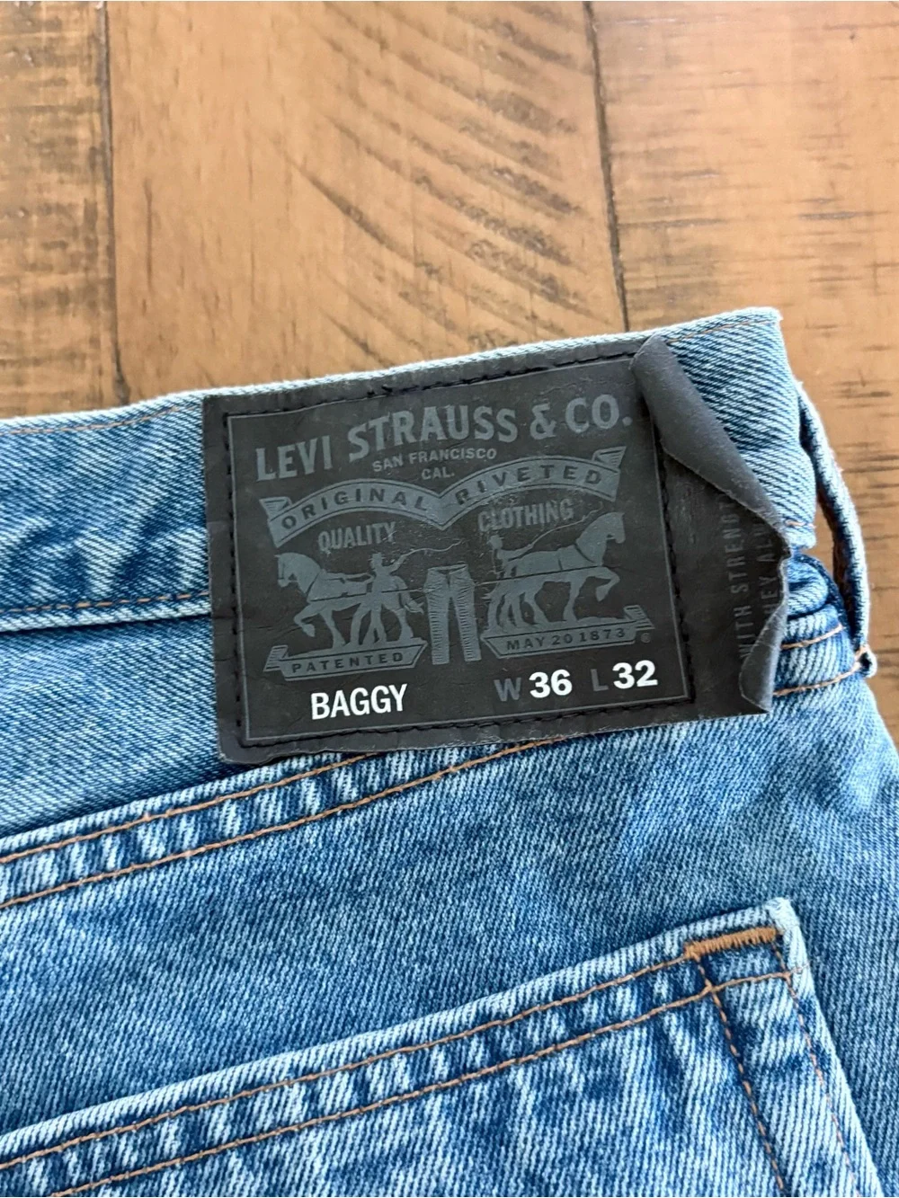 Levis Skateboarding Baggy Fit Denim Jeans Light Wash Mens Baggy 90s Sz 36x30
